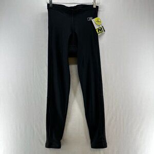 Nishiki Cycling Tights Mens M Gel Chamois Pad Compression Stretch Pull on Black